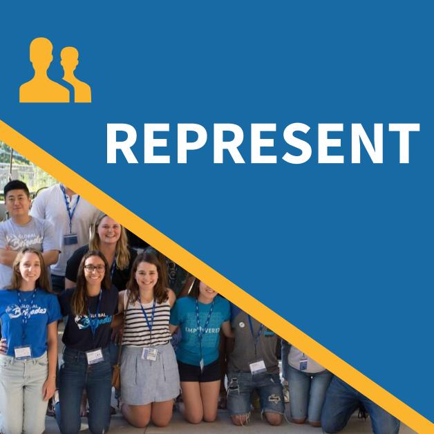 Represent your chapters to GB staff, university liaisons and other campuses across the world. 