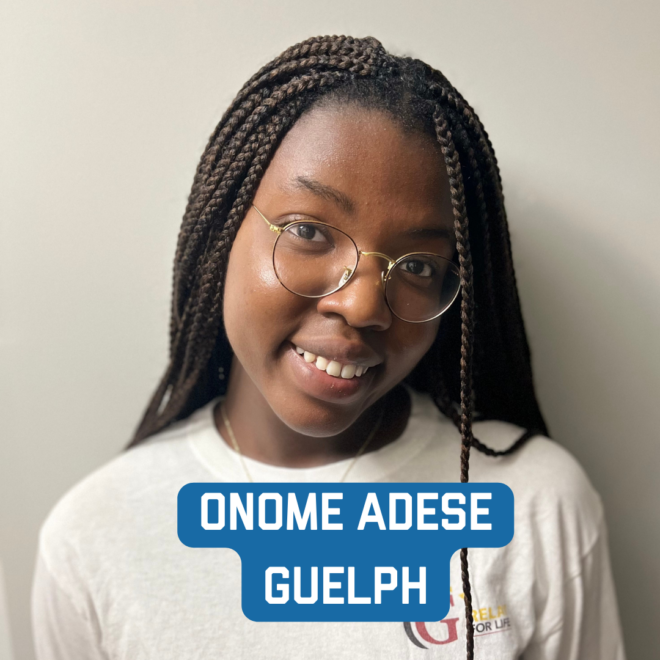 University of Guelph: Onome	Adese	
opearladese@gmail.com
Major: Biological and Pharmaceutical Chemistry