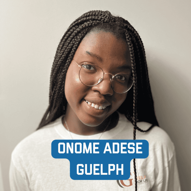 University of Guelph: Onome	Adese	
opearladese@gmail.com
Major: Biological and Pharmaceutical Chemistry